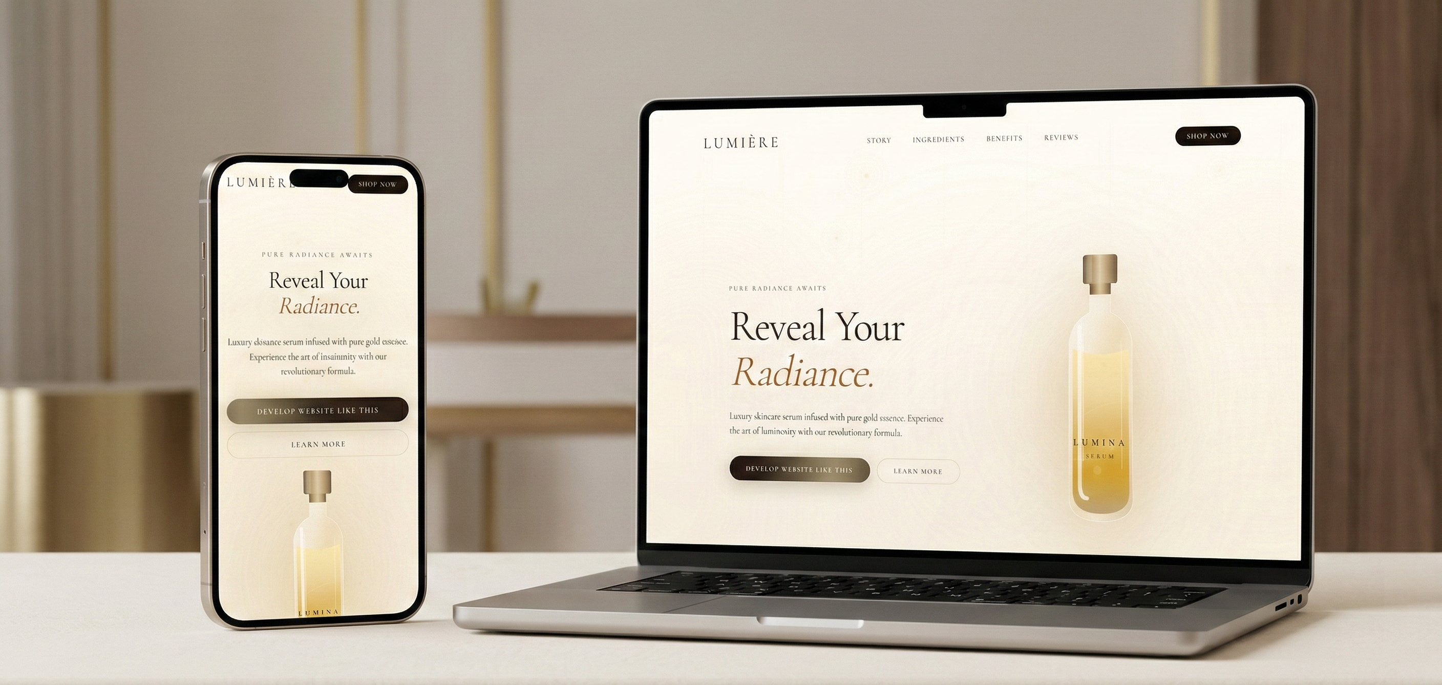 3D Skincare Experience Website