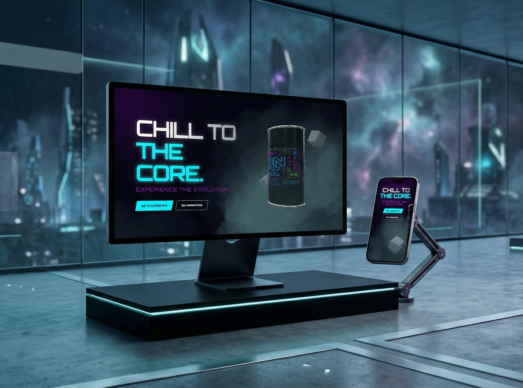 3D Cold Drink Showcase Website